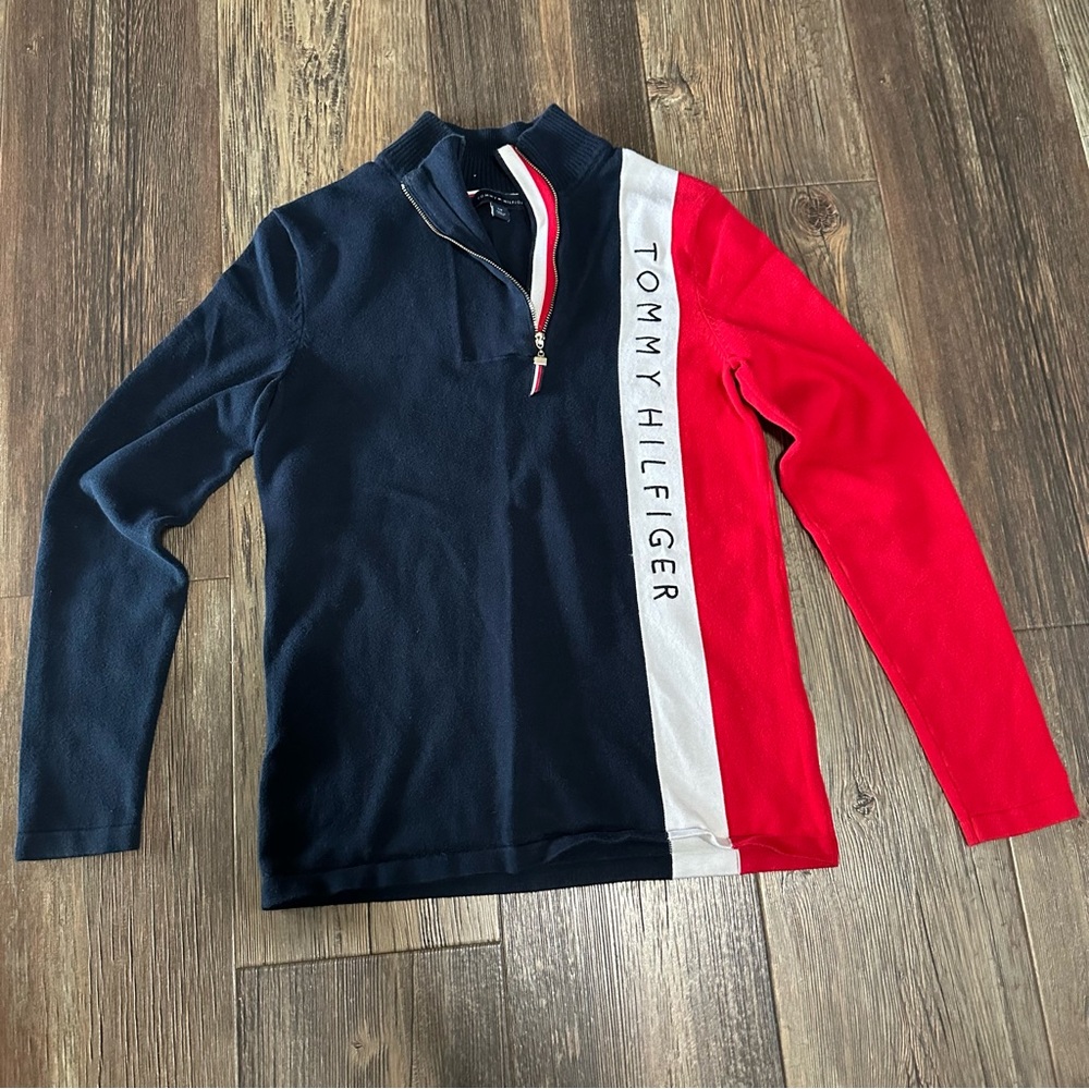 Tommy Hilfiger pullover mock quarter zip sweater women's SP s petite